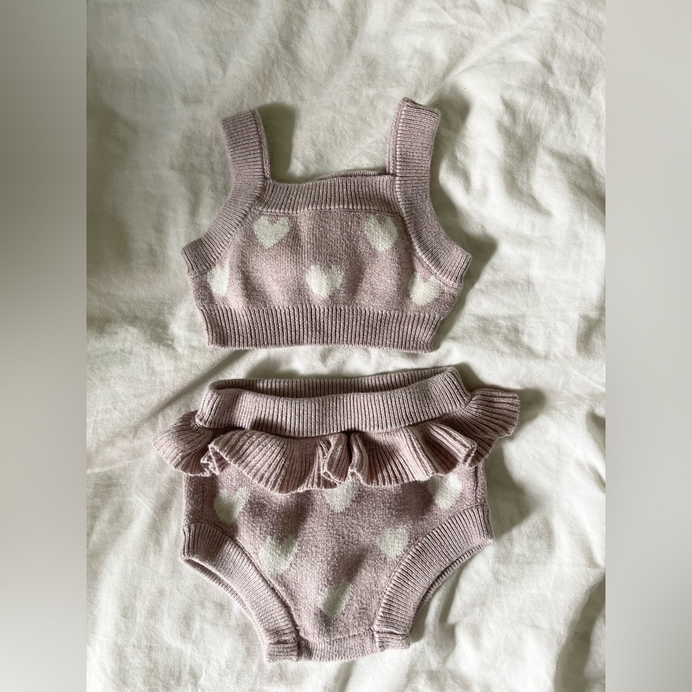 Jamie Kay Soft Pink Knit Baby Outfit